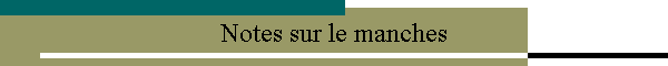 Notes sur le manches